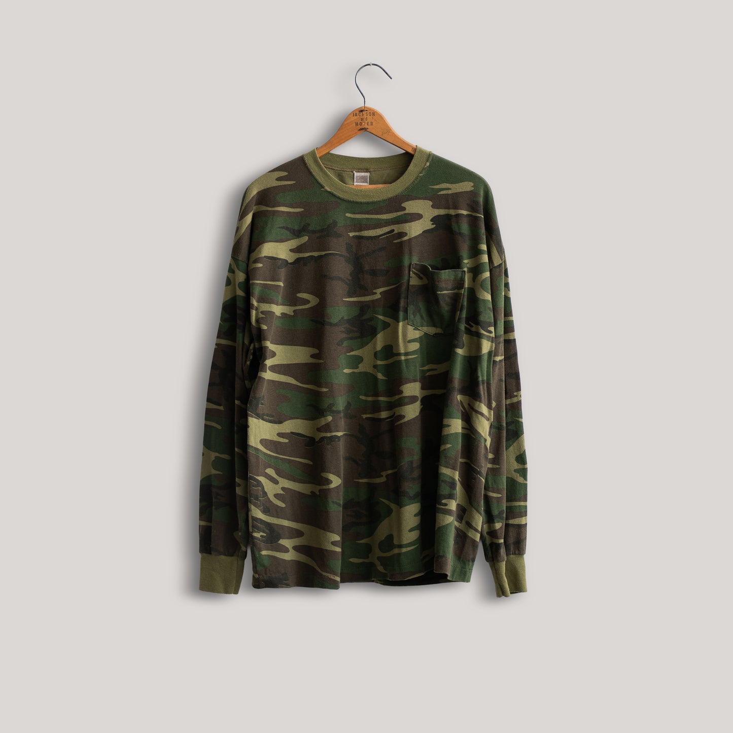Vintage Made in USA Single Stitch LS Camo Tee