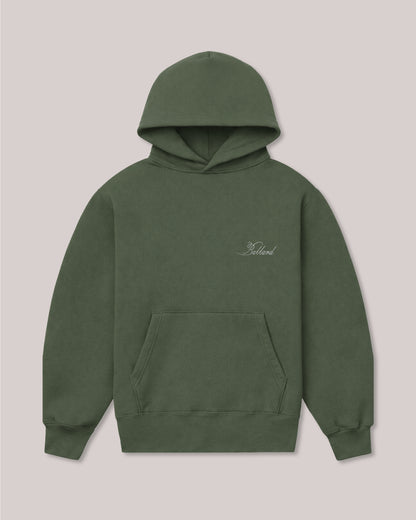 York Embroidered Script Hoodie | Sage