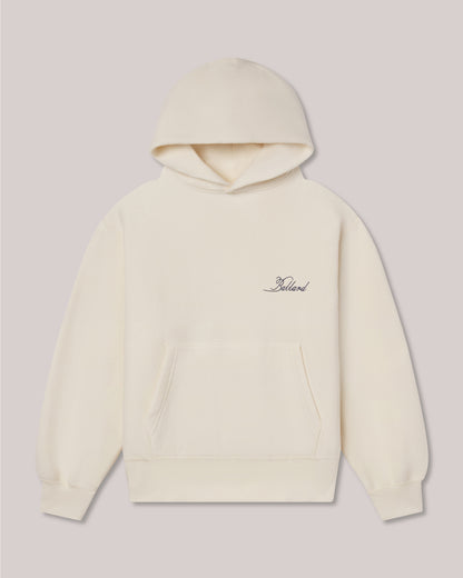 York Embroidered Script Hoodie | Bone