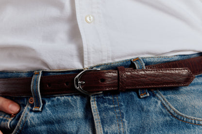American Bison Stirrup Belt | Oxblood