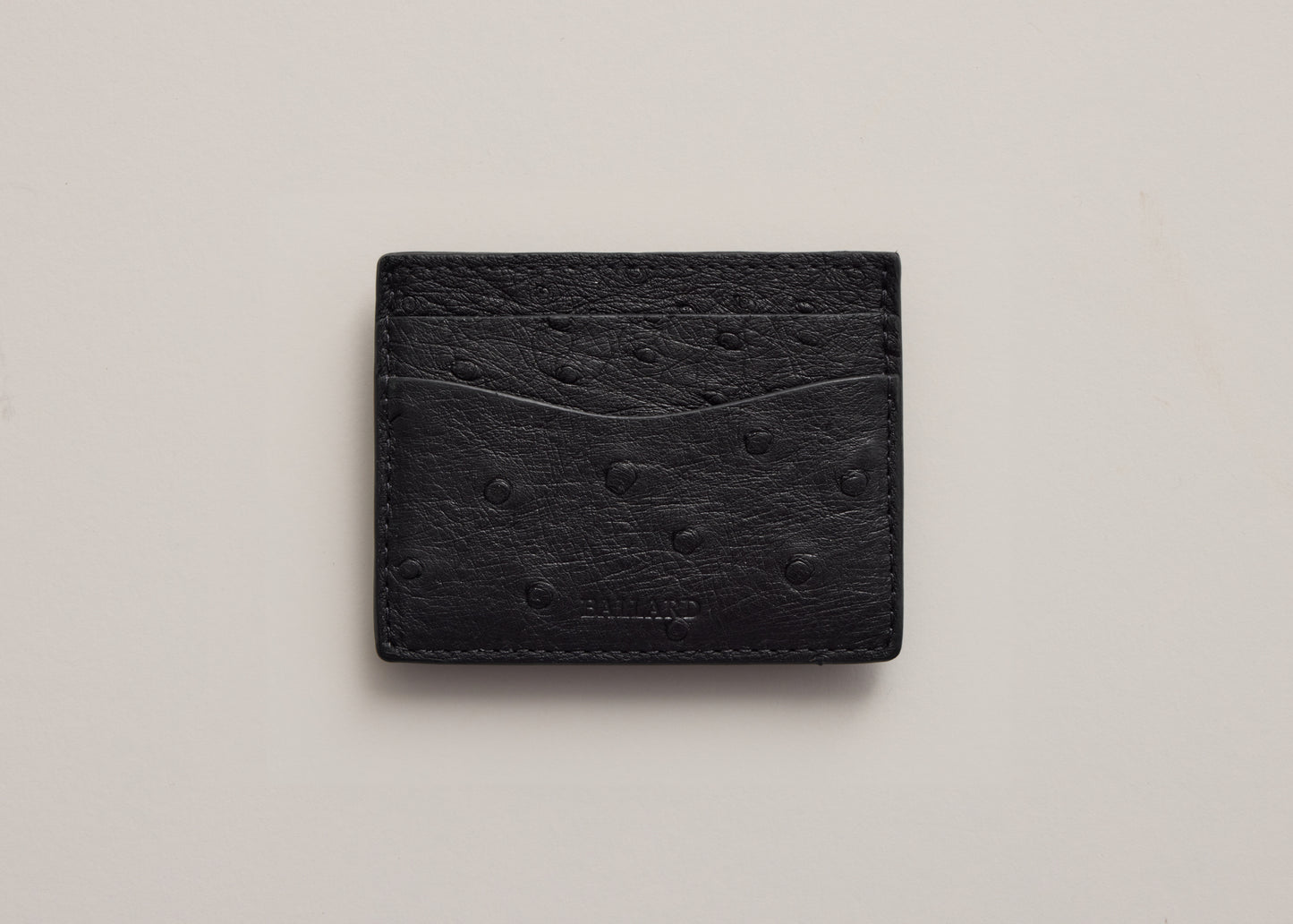 GENUINE OSTRICH CARD HOLDER | BLACK