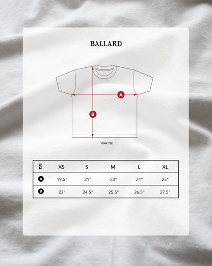 YORK MICRO WORD MARK TEE | WHITE